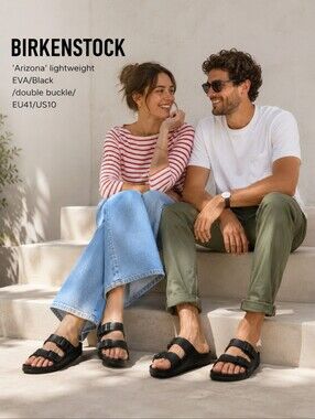 Birkenstock Arizona EVA Black Slides EU 40 / US 9 – Lightweight Summer Essential